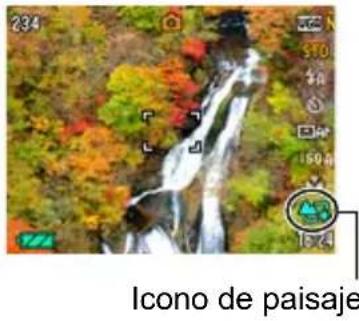 CASIO Exilim Zoom EX-Z90 - En el modo REC, utilice [◀] y [▶] para que se visualice 📋 en el panel de control, con lo cual se ingresa en el modo paisaje. - 1