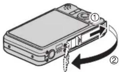 CASIO Exilim Zoom EX-Z90 - Abra la cubierta del compartimiento de la pila. - 1