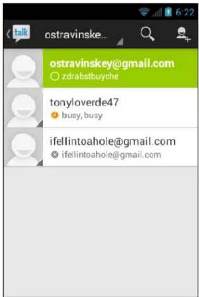 ostravinske... ostravinskey@gmail.com ○ zdrabatbuyche tonyloverde47 ● busy, busy ifellintoahole@gmail.com ● ifellintoahole@gmail.com
