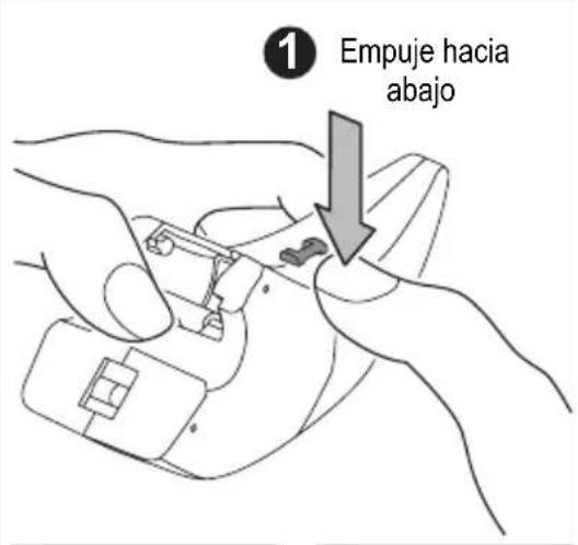 ① Empuje hacia abajo