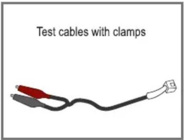 Test cables with clamps