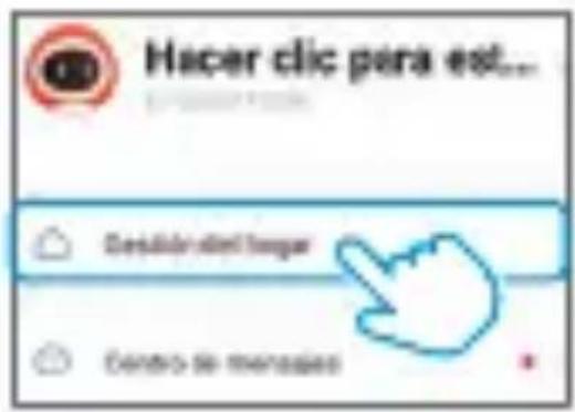 Hacer clic para est... Desidir del Inagar Centro de mensajes