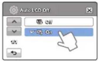 SAMSUNG HMX-T10BN - Auto LCD Off (Auto LCD apagada) - 1