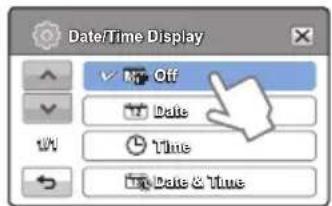 Date/Time Display Off Date Time Date & Time
