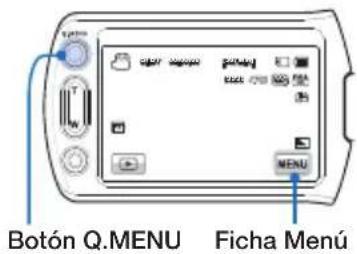 Botón Q.MENU Ficha Menú