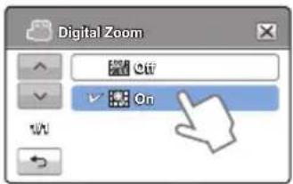 Digital Zoom Off On