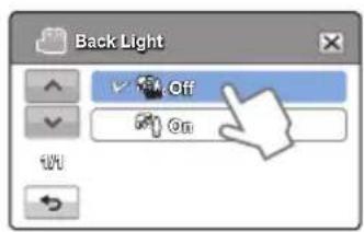 Back Light Off On