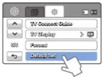 1V Connect Guide 1V Display > 100 5/6 Format Default Set