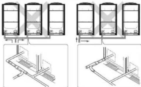 SAMSUNG AM080JXVAJH - Instalación de las tuberías entre las unidades externas - 4