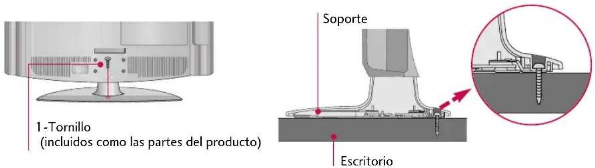 1 -Tornillo (incluidos como las partes del producto) Soporte Escritorio