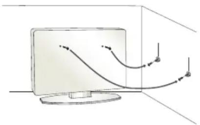 LG 42LU25 - FIJACIÓN DE LA TV A LA PARED PARA EVITAR QUE SE CAIGA CUANDO ESTÉ INSTALADA SOBRE UN SOPORTE TIPO PEDESTAL. - 1