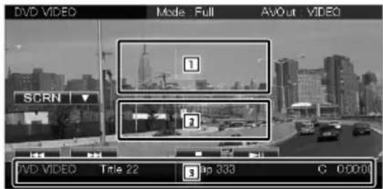DVD VIDEO Mode: Full AVOUT: VIDEO 1 SCRN 2 1 DVD VIDEO Title 22 3 Ap 333 G 00001