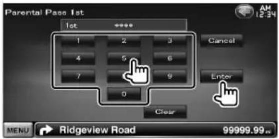KENWOOD DDX8034BT - Introducir el número de código actual - 3
