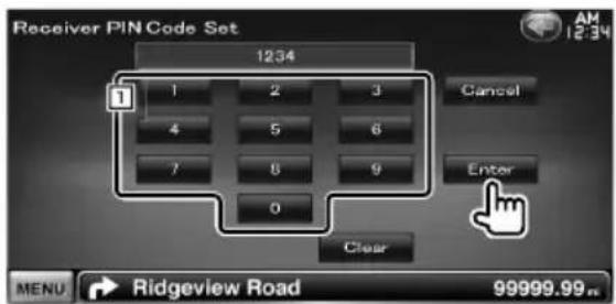 KENWOOD DDX8034BT - Introducir un código PIN - 1