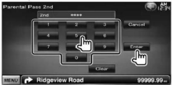 KENWOOD DDX8034BT - Confirmar el número de código - 1
