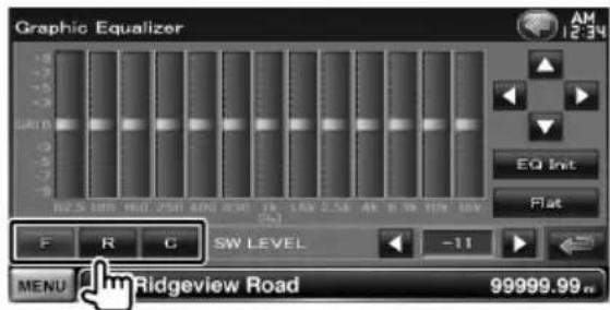 KENWOOD DDX8034BT - Seleccionar el canal que se va a ajustar - 1
