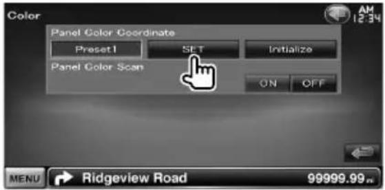 KENWOOD DDX8034BT - Visualizar la pantalla Combinar color del panel - 1