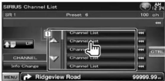 KENWOOD DDX8034BT - Seleccionar un canal - 1