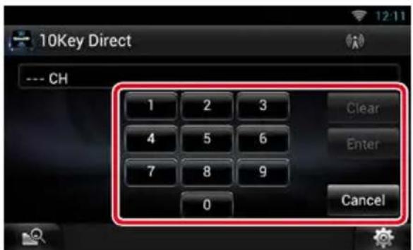 KENWOOD DNN9710BT - Introduzca el número de frecuencia / canal y pulse [Enter] (Intro). - 1