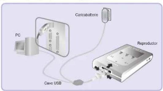 PC Cave USB Caricabatterie Reproductor
