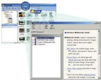 SAMSUNG YH-820 - Cómo consultar la ayuda en Multimedia Studio - 1