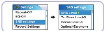 SAMSUNG YH-820 - Configuración de SRS - 3