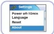 SAMSUNG YH-820 - Información del reproductor - 1