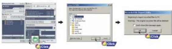 SAMSUNG YH-820 - Cargar un archivo grabado - 1