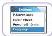 SAMSUNG YH-820 - Configuración del idioma - 1