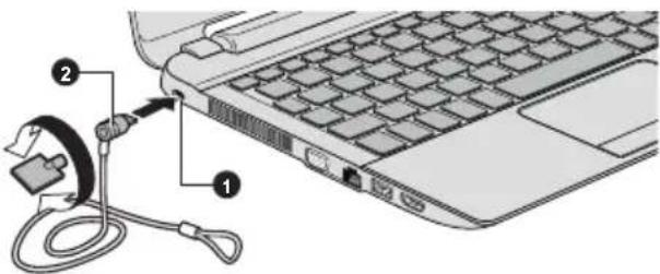 TOSHIBA Satellite Pro NB10 - Conexión del anclaje de seguridad - 1