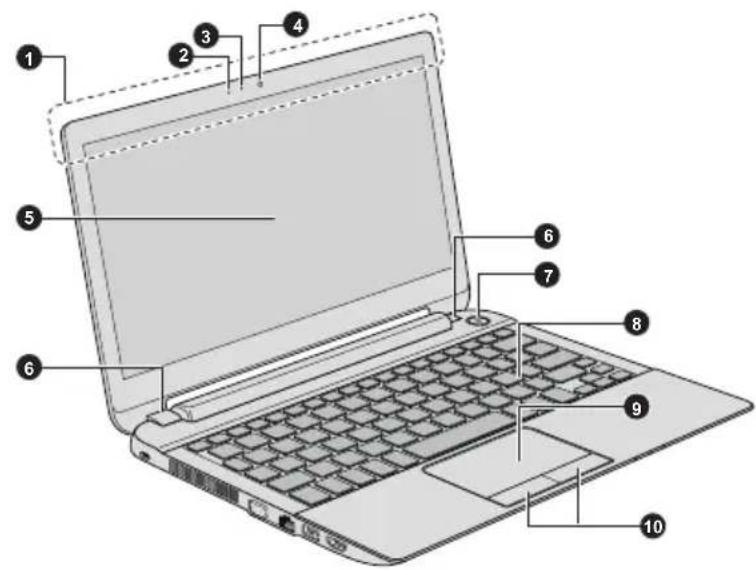 TOSHIBA Satellite Pro NB10 - Parte frontal con la pantalla abierta - 1