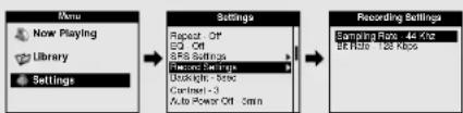 SAMSUNG YH-920 - Ajustes de grabación - 2
