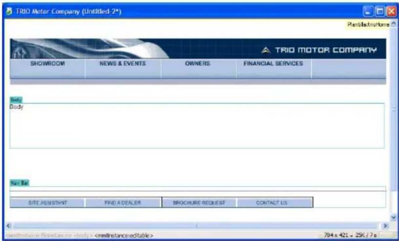 ADOBE Dreamweaver MX 2004 - Visualización de documentos basados en plantilla en la vista Diseño - 1