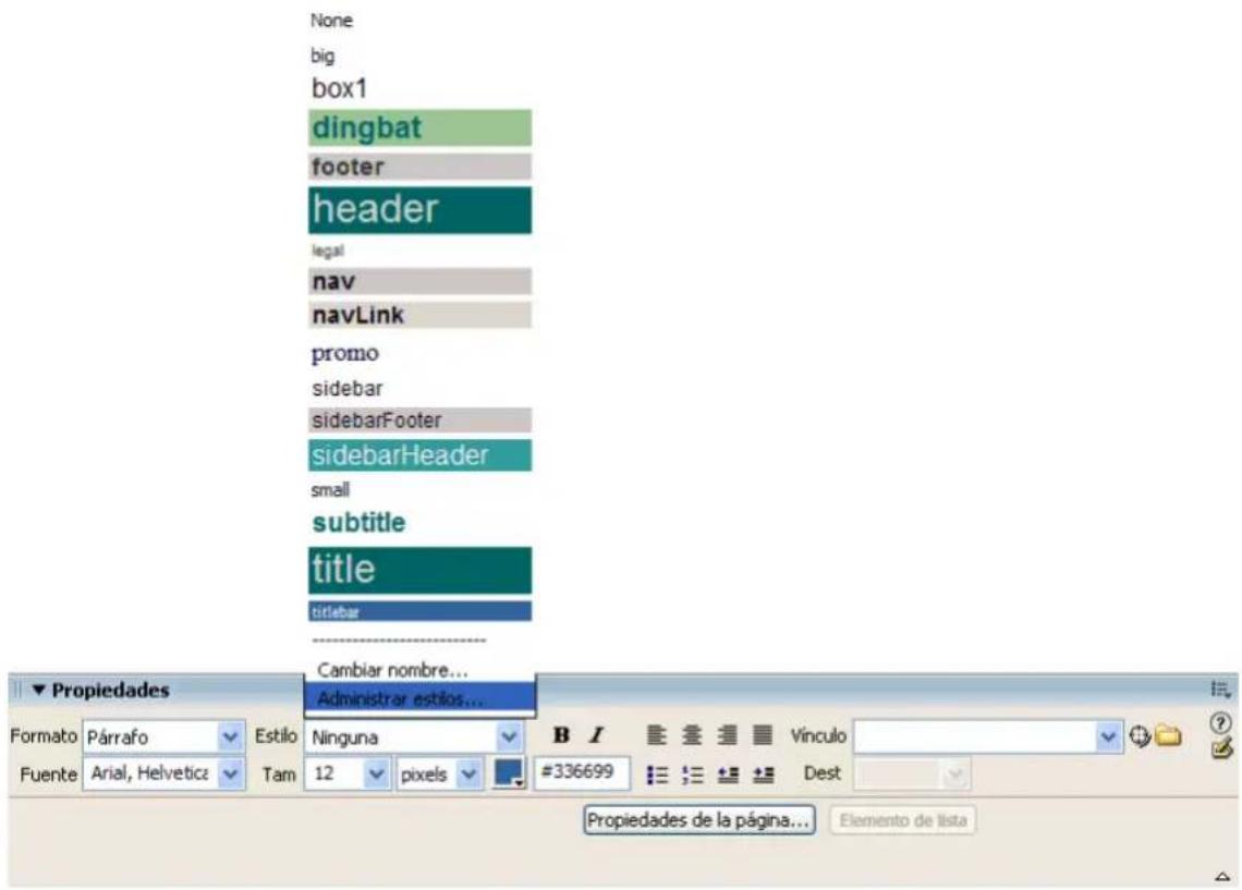 ADOBE Dreamweaver MX 2004 - Inspector de propiedades y aplicación de formato a texto - 1