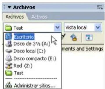 ADOBE Dreamweaver MX 2004 - Para acceder a una unidad local o a su escritorio: - 1