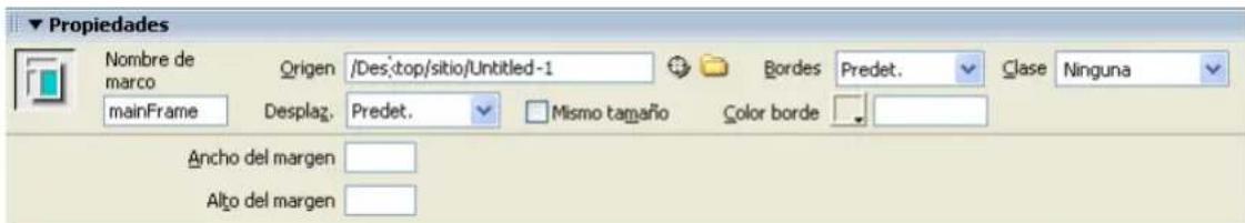ADOBE Dreamweaver MX 2004 - Para ver o establecer las propiedades de un marco: - 1