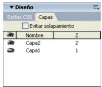 ADOBE Dreamweaver MX 2004 - Para cambiar la visibilidad de las capas: - 1