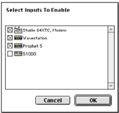 Avid Pro Tools 5.1 - Activación de dispositivos de entrada - 1