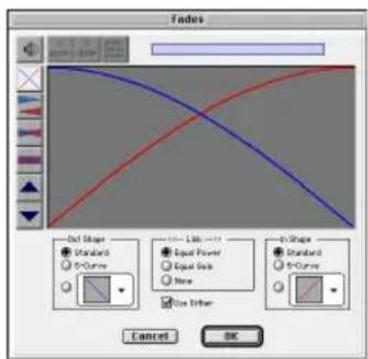 Fade Out Shape Standard 0+Curve Equal Power Equal Back New Use Other 0+Shape Standard 0+Curve Cancel OK