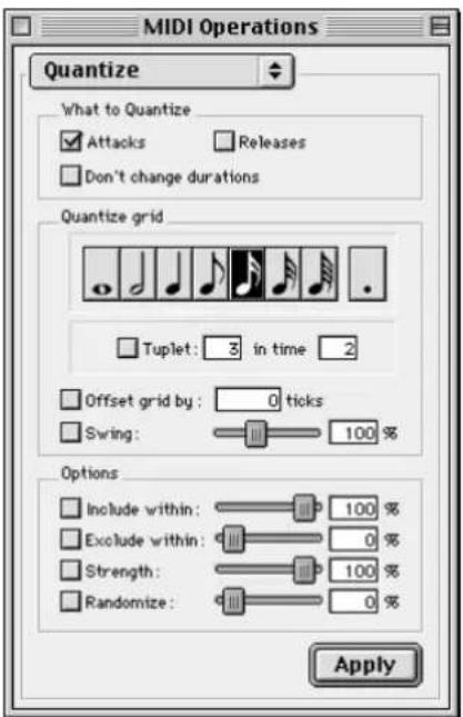 Avid Pro Tools 5.1 - Quantize - 2