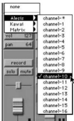 Avid Pro Tools 5.1 - Selector de entrada MIDI - 1
