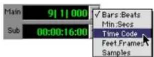 Avid Pro Tools 5.1 - Configuración de escala de tiempo principal - 1