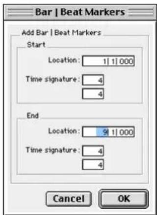 Avid Pro Tools 5.1 - Identificación de tiempos - 1