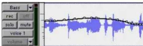 Avid Pro Tools 5.1 - Edición de automatización de volumen - 1