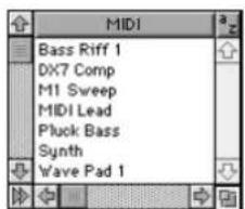 Avid Pro Tools 5.1 - Lista de regiones MIDI y menú emergente - 1