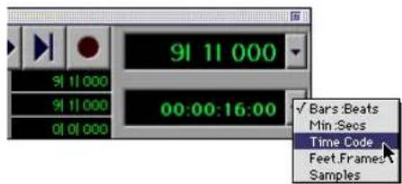 91 11 000 91 11 000 91 11 000 01 01 000 00:00:16:00 ✓ Bars :Beats Min :Seos Time Code Feet.Frames Samples