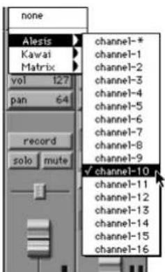 Avid Pro Tools 5.1 - Selector de entrada MIDI - 2