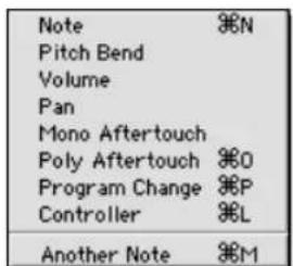 Avid Pro Tools 5.1 - Inserción de eventos en MIDI Event List - 1