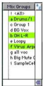 Avid Pro Tools 5.1 - Lista Edit Groups - 1