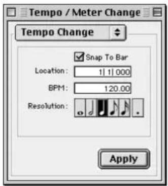 Avid Pro Tools 5.1 - Inserción de eventos de tempo - 3
